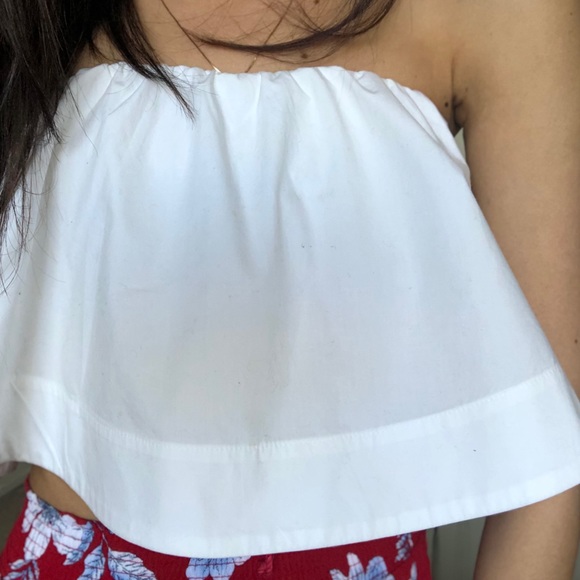 Aritzia Wilfred white cotton tube top. - Picture 6 of 11